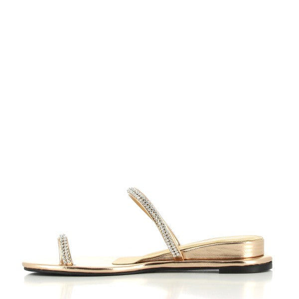 Dalessi Diamond Rose Gold Slides