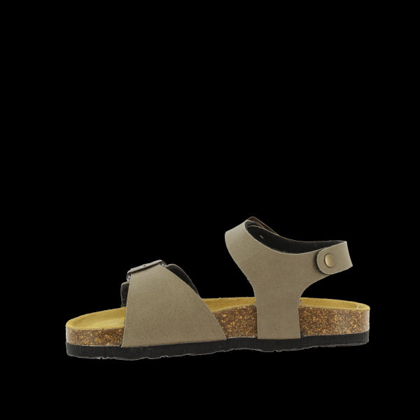 An inside view reveals the plush leather lining and contoured footbed, designed for maximum comfort and support. The adjustable straps allow for a personalized fit, while the round toe shape promotes natural movement and flexibility. Perfect for young adventurers!