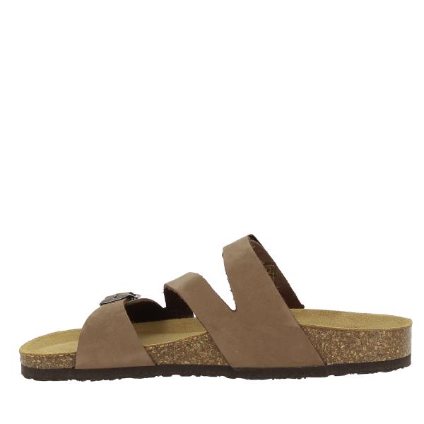 A detailed inside view revealing the anatomically shaped footbed with Memory Cushion Technology, ensuring optimal comfort. The leather lining emphasizes durability and a plush feel, ideal for all-day wear.