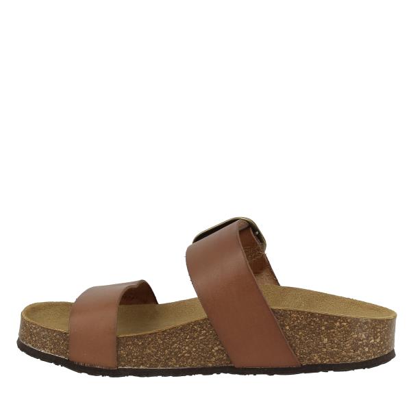 Discover the luxurious interior of Plakton's 343004 Taupe Double-Strap Sandals. Lined with natural leather and equipped with an anti-bacterial insole, they prioritize comfort and freshness.