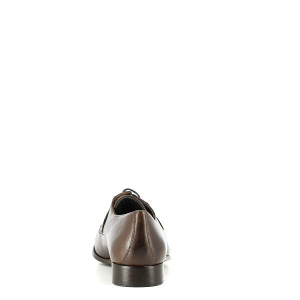 The back view of the Anatomic Player Brown Oxford Shoe, focusing on the structured heel and elegant design. The image captures the smooth transition from the upper to the heel, illustrating the shoe’s durable construction and stylish appearance.