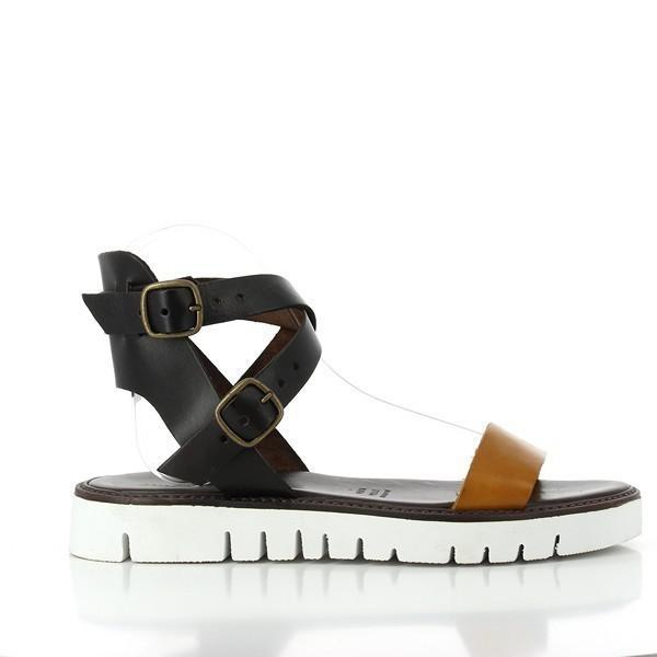 The image showcases the elegant profile of the Antichi Romani 720 T. Moro Giallo Brown Slingback Sandals. The rich brown leather upper is accentuated with a soft, glossy finish, highlighting the expert craftsmanship. The rounded toe shape and subtle curves of the design provide a classic yet contemporary look.