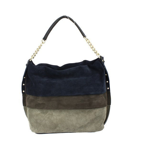 The Bridas 1922 Navy Shoulder Bag is elegantly displayed against a neutral background. This sophisticated bag showcases a rich navy leather exterior, highlighting its smooth texture and luxurious finish. It features an adjustable strap, allowing for versatile styling options, and a spacious interior perfect for daily essentials. The bag's minimalist design is complemented by subtle stitching details and a refined silhouette, making it an ideal accessory for both casual and formal occasions.