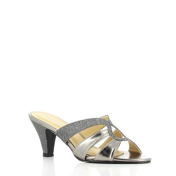 A dynamic angled shot showcasing the open-toe design and the rounded toe shape. The 8 cm heel-platform adds a stylish lift while maintaining comfort.