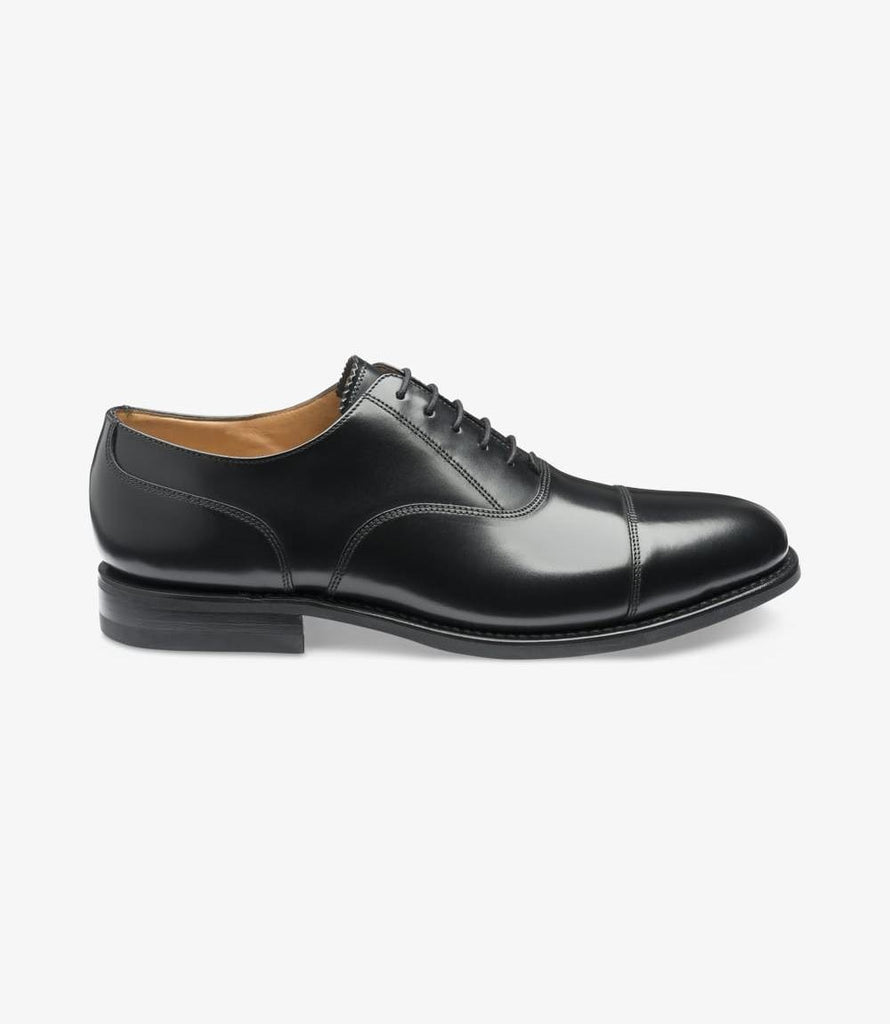 LOAKE 300 BLACK OXFORD TOE CAP RUBBER SOLE F-MEDIUM