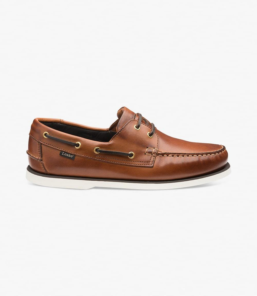LOAKE 528 CEDAR BOAT SHOE RUBBER SOLE F-MEDIUM