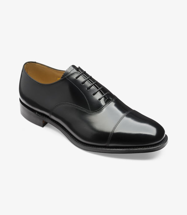 LOAKE 747 BLACK OXFORD TOE CAP LEATHER SOLE F-MEDIUM