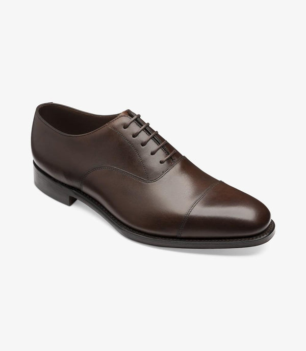 LOAKE ALDWYCH DARK BROWN OXFORD TOE CAP LEATHER SOLE F-MEDIUM