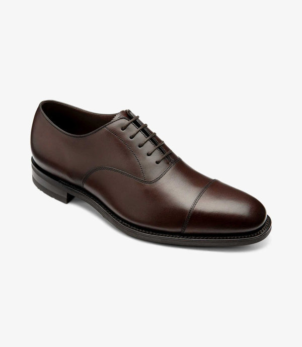 LOAKE ALDWYCH DARK BROWN OXFORD TOE CAP RUBBER SOLE G-WIDE