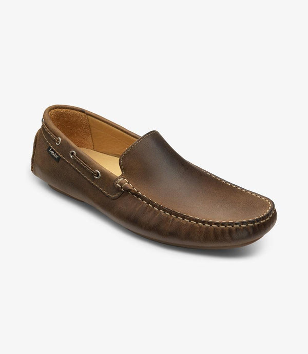 LOAKE DONINGTON BROWN DRIVER SHOE MOCCASIN SOLE F-MEDIUM