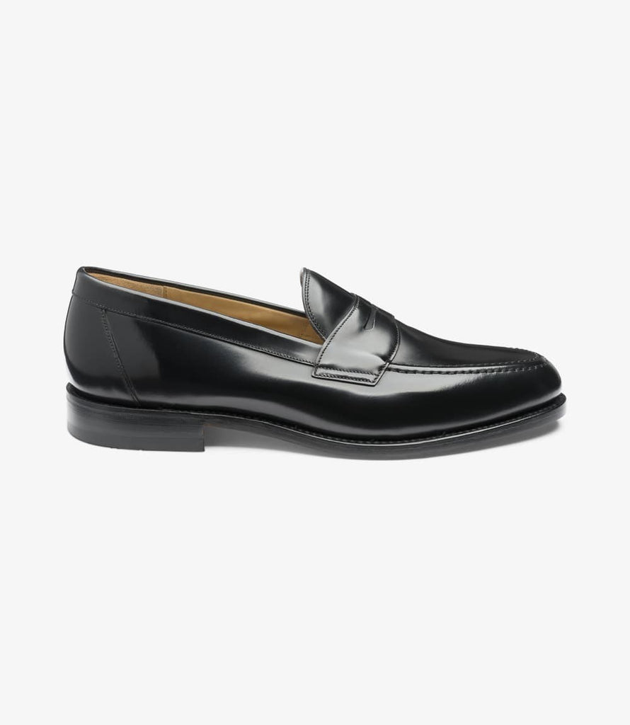 LOAKE IMPERIAL BLACK LOAFER LEATHER SOLE F-MEDIUM