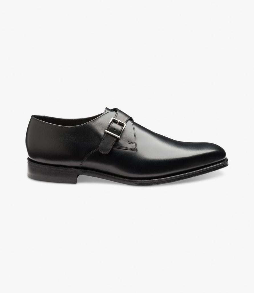 LOAKE MEDWAY BLACK SINGLE MONK LEATHER SOLE F-MEDIUM