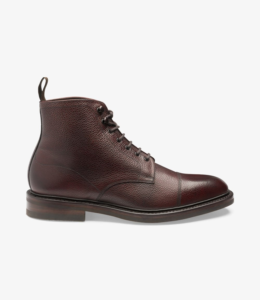 LOAKE ROEHAMPTON OXBLOOD DERBY BOOT RUBBER SOLE F-MEDIUM