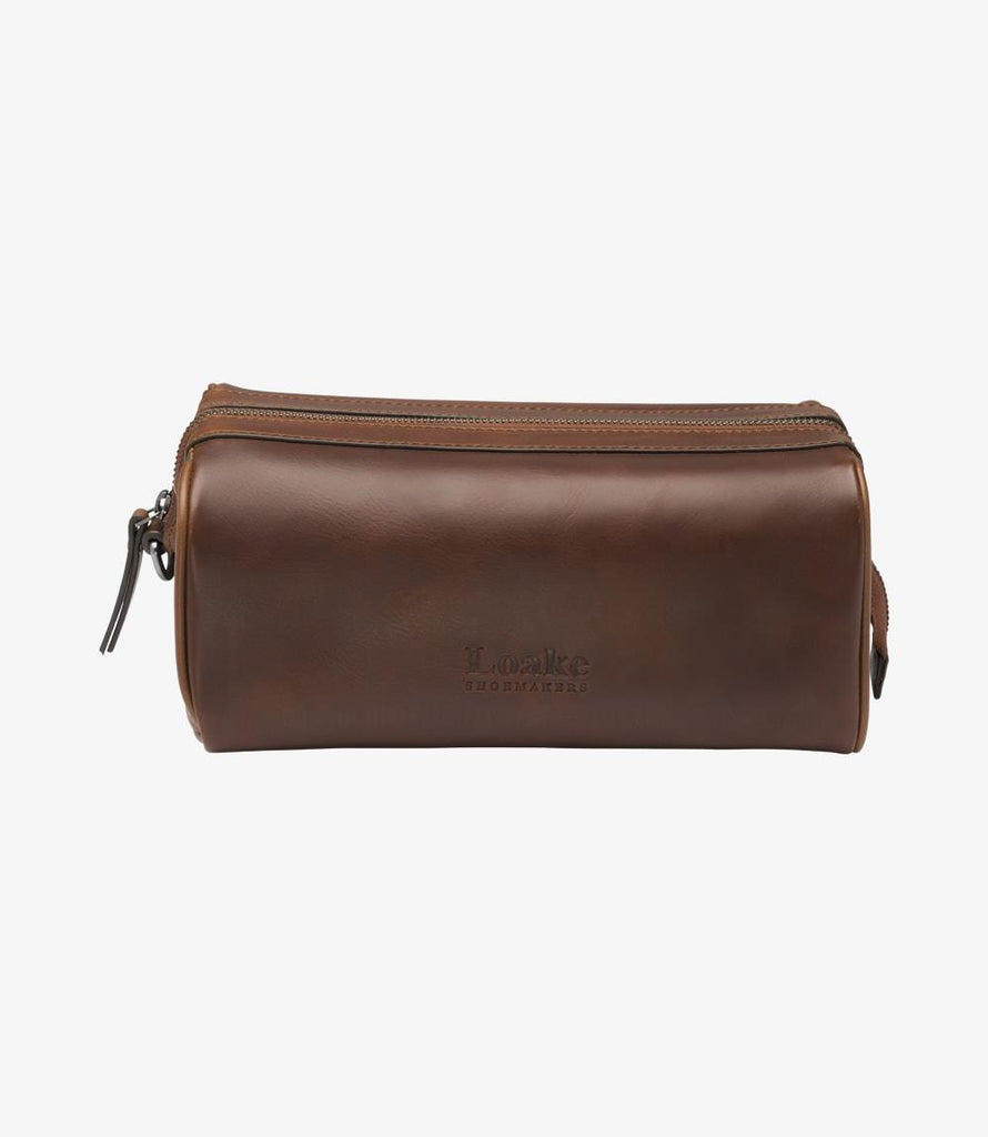 Loake THAMES WASH-BAG BROWN