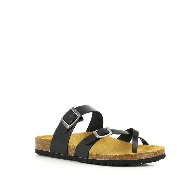 A close-up view of the internal side of Plakton's 101032 Black Sandals reveals the sumptuously soft leather lining, ensuring comfort with every step. Crafted with precision in Spain, these sandals promise a perfect blend of style and support for the modern woman.