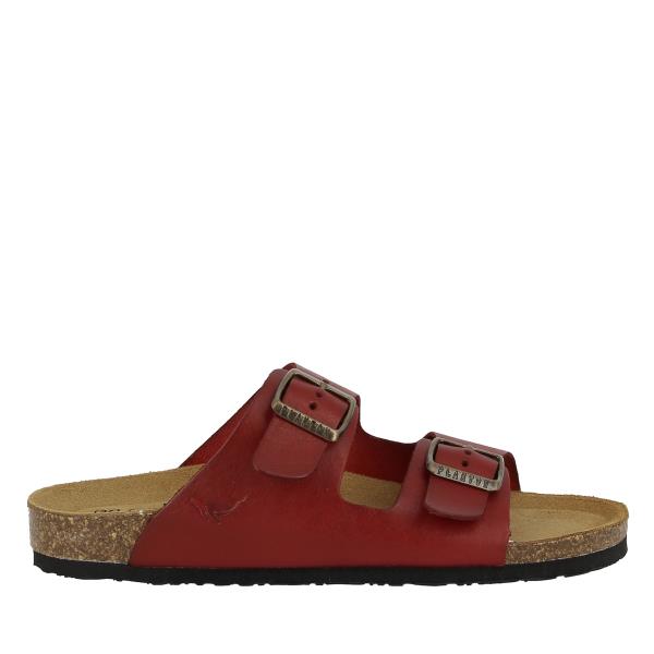 A sleek profile of the Plakton 180010-OF Bordeaux Sandals, showcasing its refined design and durable leather construction.