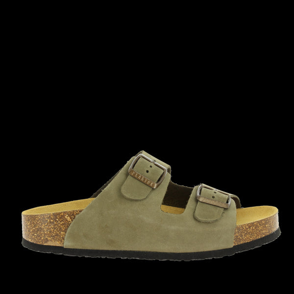 Experience understated elegance with Plakton's 340010 Khaki Double Strap Sandals. Crafted from premium leather, these sandals feature a sleek side profile that enhances any ensemble with its versatile design.