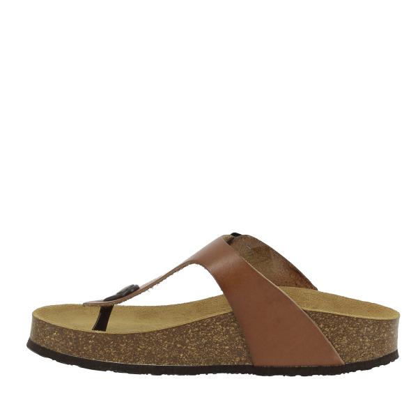 Explore the luxurious anti-bacterial leather lining and memory cushion technology inside Plakton's 341671 Taupe Thong Sandals, ensuring freshness and support with every step.