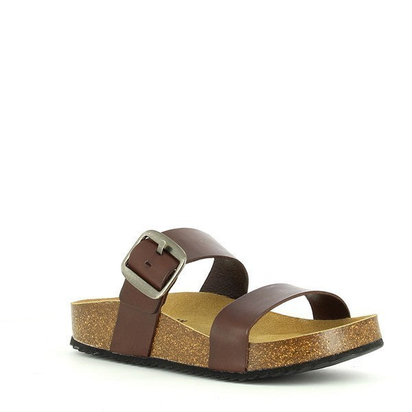 Plakton 343004 Dark Brown Two Strap Sandals