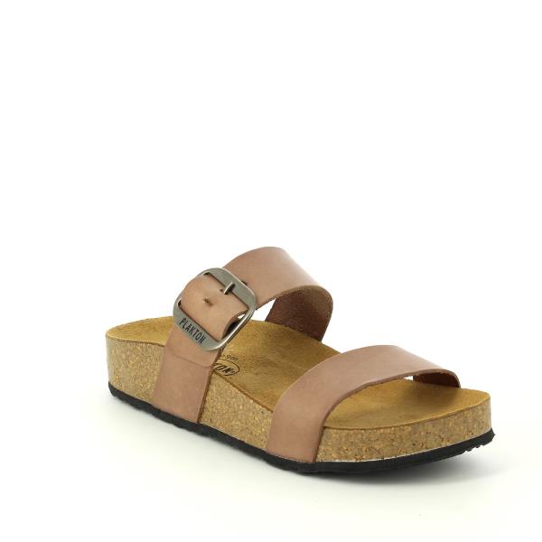 Admire the sophisticated angle of Plakton's 343004 Tan Double-Strap Sandals. Made in Spain, they feature adjustable velcro straps and a supportive cork sole, perfect for all-day wear.