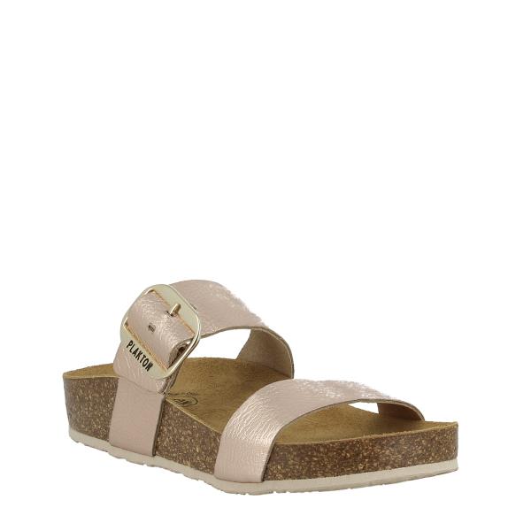 Admire the chic angle of Plakton's 343004 Pink Double-Strap Sandals. Made in Spain, they feature adjustable velcro straps and a supportive cork sole, perfect for all-day wear.