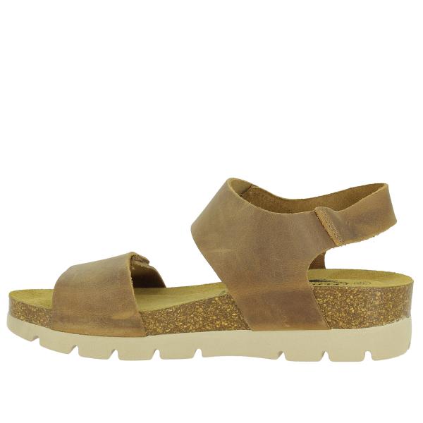 A close-up of the sandal's interior, featuring the natural leather lining and anti-bacterial insole, demonstrating the focus on hygiene and all-day comfort.
