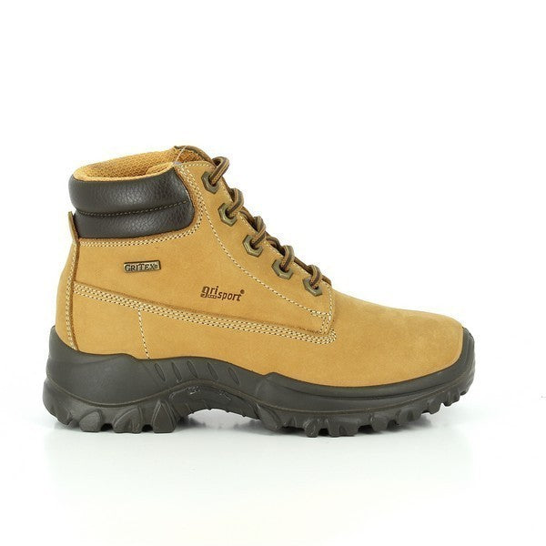 A full side profile of the Grisport 9362 Camel Kids Boots, showcasing the premium leather upper, sturdy sole, and lace-up closure for a secure fit.