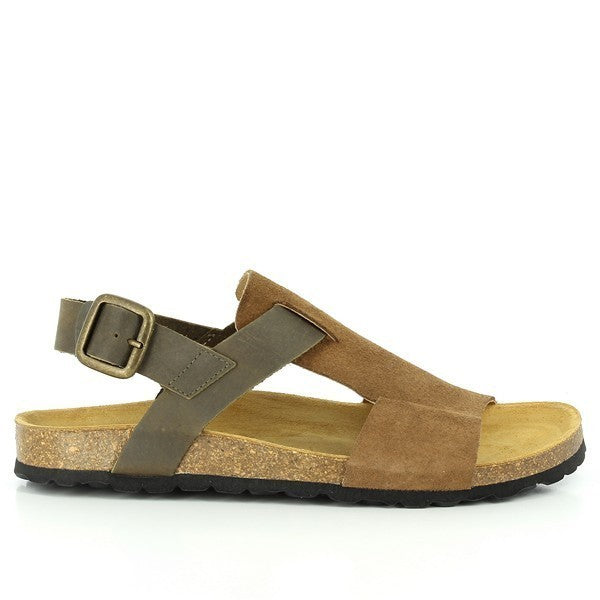 In this captivating photo, Plakton's 105318 Brown Slingback Sandals are showcased, exuding effortless elegance and superior craftsmanship. The leather upper and adjustable hook & loop ankle strap add a touch of sophistication, while the anatomic cork & synthetic footbed promises comfort with every step. Step into timeless style with Plakton's iconic sandals.