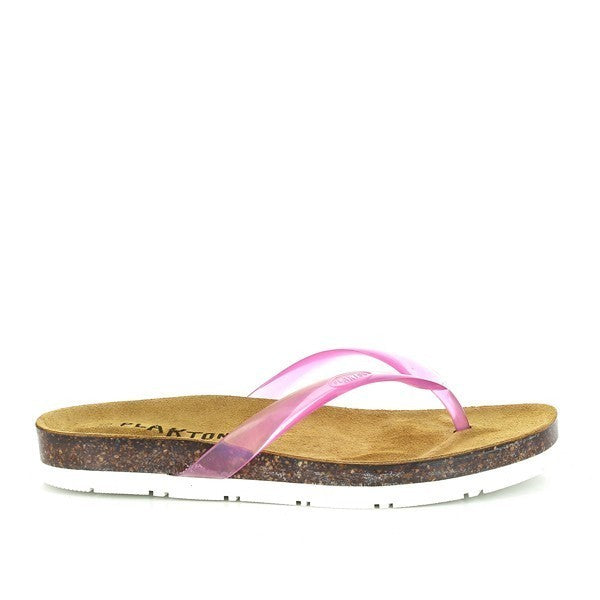 Brighten your summer with Plakton's 565519 Fucsia Thong Sandals. Handcrafted in Spain, these women's sandals feature a synthetic upper, leather lining, and eco-friendly cork sole. Perfect for casual outings, they combine vibrant style and exceptional comfort.
